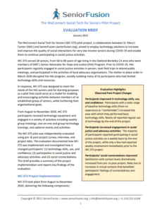 WeConnect Pilot Evaluation